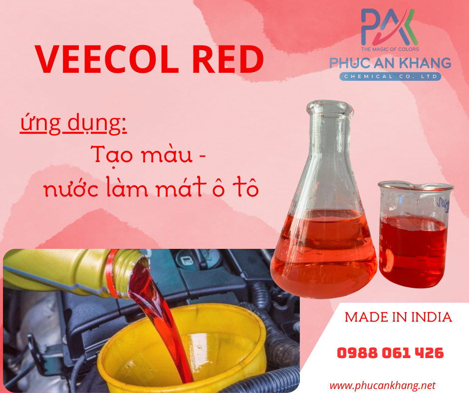 Veecol Red - Bột Màu Phúc An Khang - Công Ty TNHH Hóa Chất Phúc An Khang